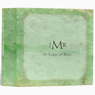 Natural Jade 35th Wedding Anniversary Binder