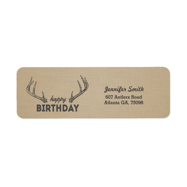 Natural Kraft Paper Feel Custom Address Labels (Front)
