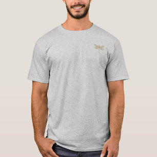 Natural Lace Dragonfly Emblem Blossom Basics T-Shirt