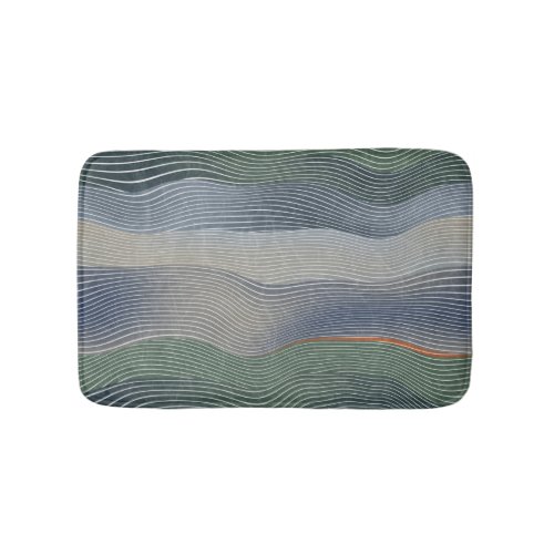 Natural Landscape Hill Stripe Pattern Bath Mat