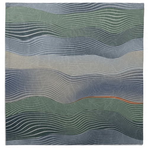 Natural Landscape Hill Stripe Pattern Cloth Napkin