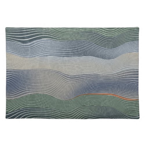Natural Landscape Hill Stripe Pattern Cloth Placemat