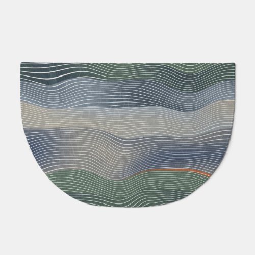Natural Landscape Hill Stripe Pattern Doormat