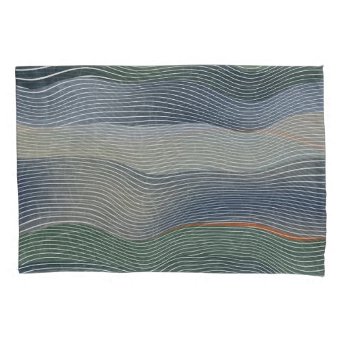 Natural Landscape Hill Stripe Pattern Pillow Case