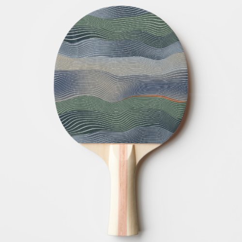 Natural Landscape Hill Stripe Pattern Ping Pong Paddle