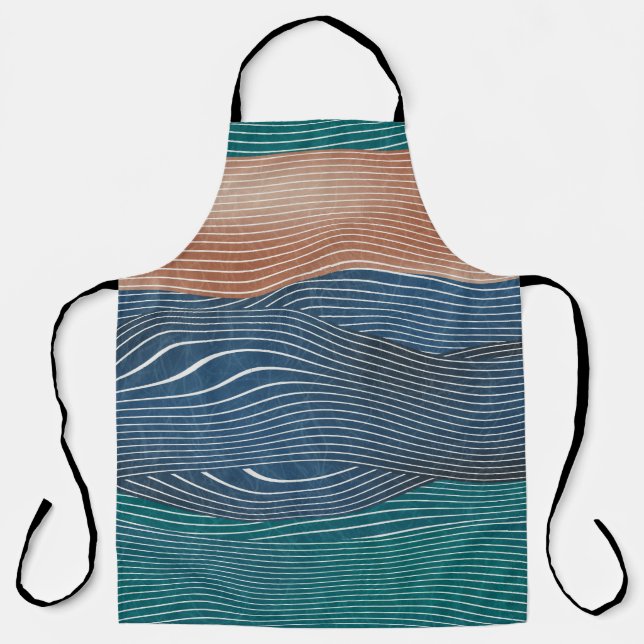 Natural landscape hills: seamless pattern. apron (Front)