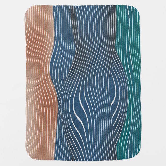 Natural landscape hills: seamless pattern. baby blanket (Front)