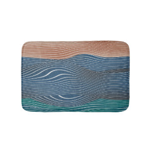 Natural landscape hills: seamless pattern. bath mat