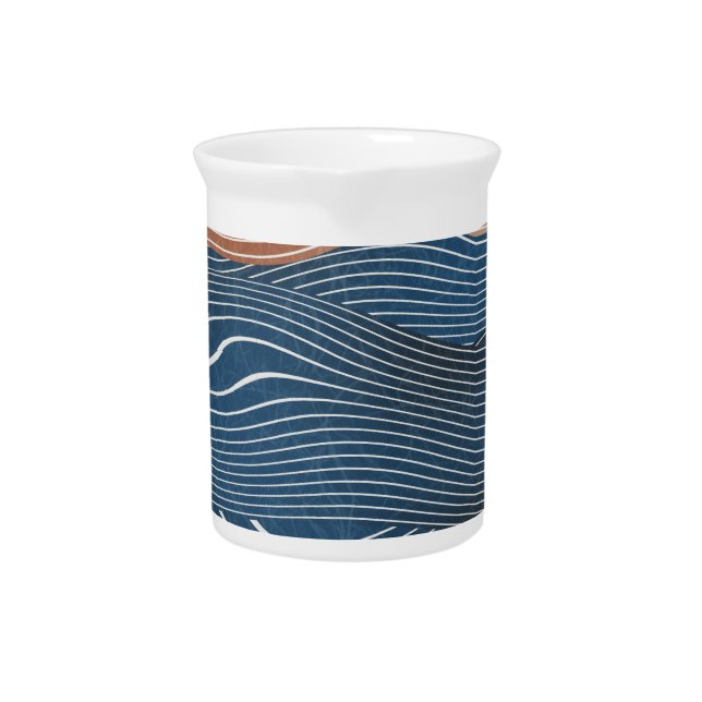 Natural landscape hills: seamless pattern. beverage pitcher (Front)