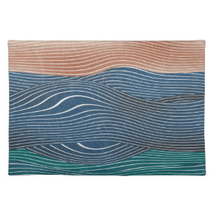 Natural landscape hills: seamless pattern. cloth placemat