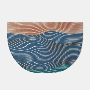 Natural landscape hills: seamless pattern. doormat