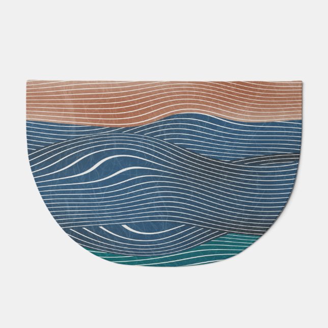 Natural landscape hills: seamless pattern. doormat (Front)