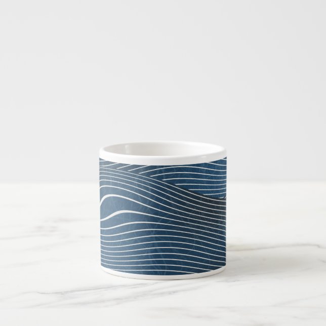 Natural landscape hills: seamless pattern. espresso cup (Front)