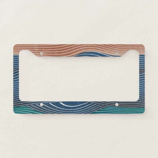 Natural landscape hills: seamless pattern. license plate frame (Front)
