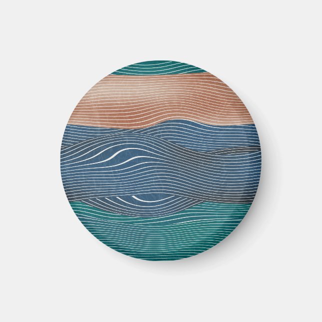 Natural landscape hills: seamless pattern. magnet (Front)