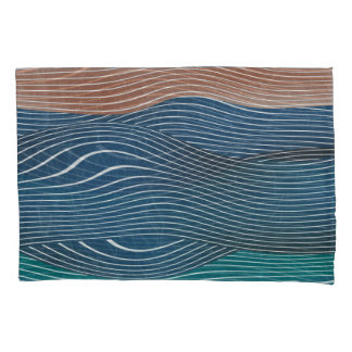 Natural landscape hills: seamless pattern. pillow case