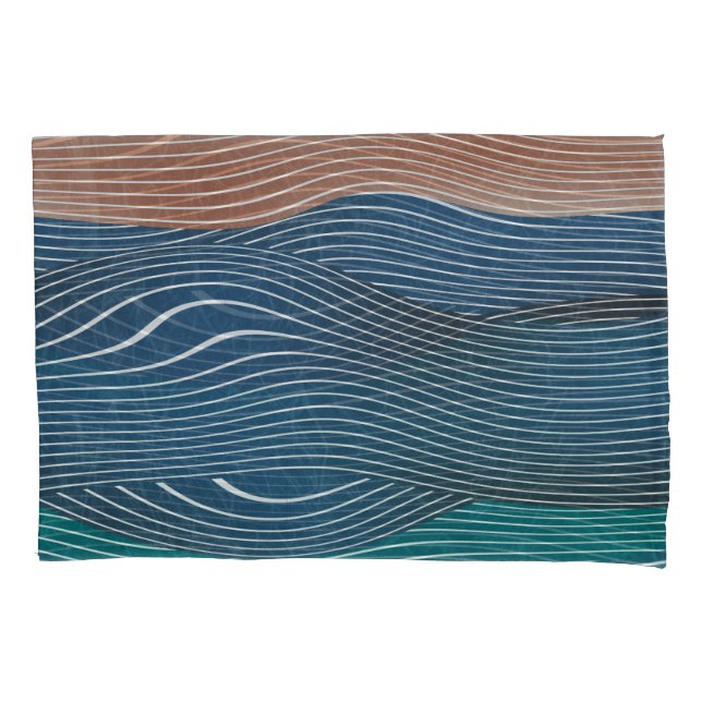 Natural landscape hills: seamless pattern. pillow case (Front)