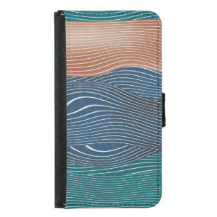 Natural landscape hills: seamless pattern. samsung galaxy s5 wallet case