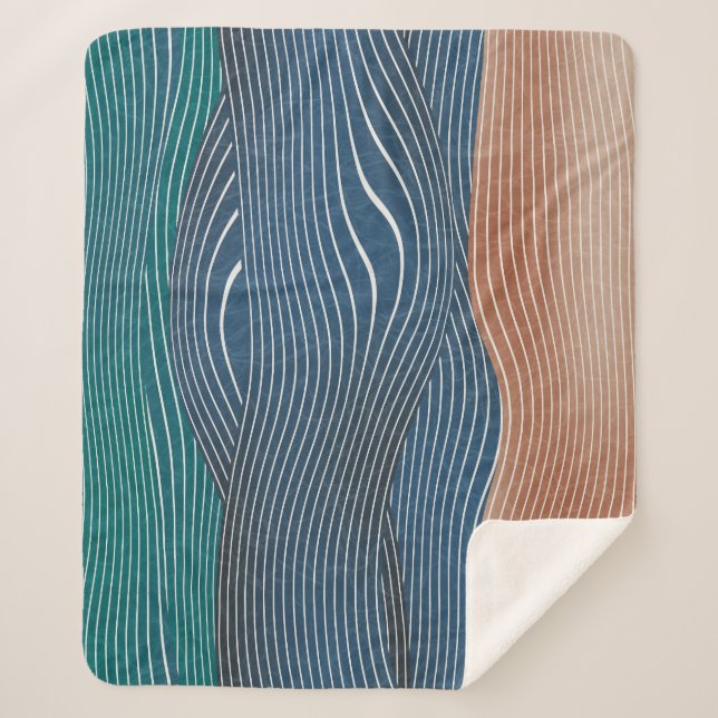 Natural landscape hills: seamless pattern. sherpa blanket (Front)