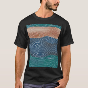 Natural landscape hills: seamless pattern. T-Shirt