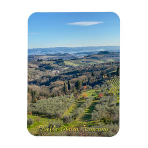 Natural landscape in Tuscany, travel Italy Magnet