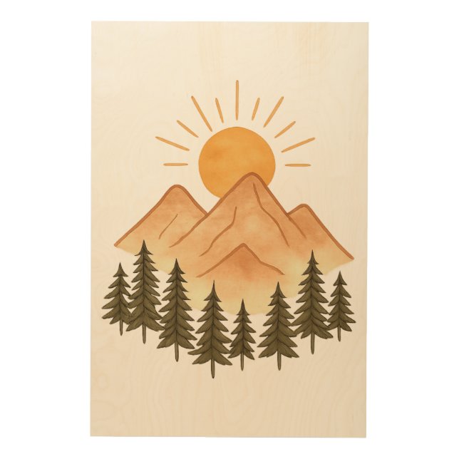 Natural Landscape Wood Wall Art (Front)