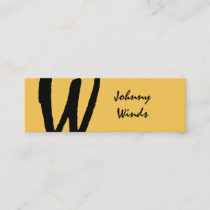 Natural Large Type Monogram Mini Business Card