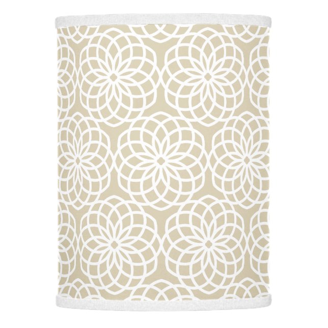 Natural Lattice Flower Geometric Pattern Lamp Shade (Front)