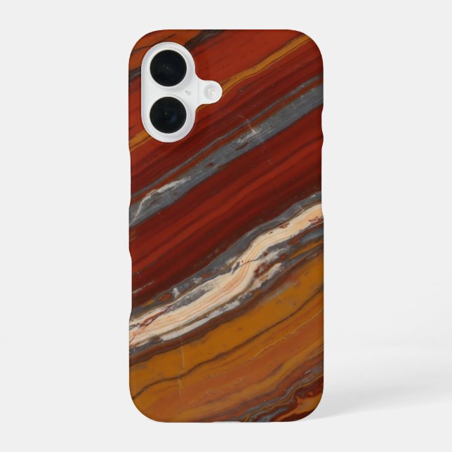 Natural Layered Jasper Stone iPhone Case (Back)