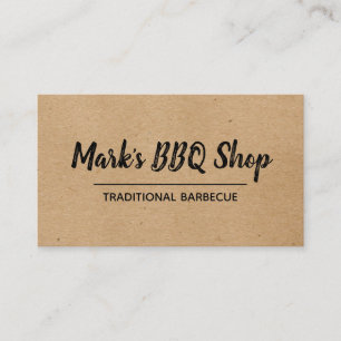 Natural Layout BBQ Business Card