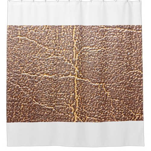 Natural leather book cover texture abstract aged shower curtain