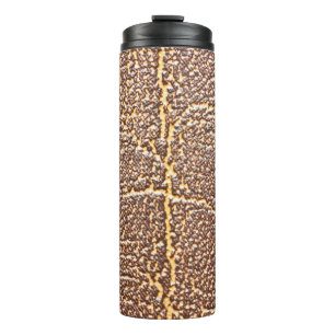 Natural leather book cover texture abstract, aged, thermal tumbler