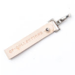 Natural Leather Key Fob at Zazzle