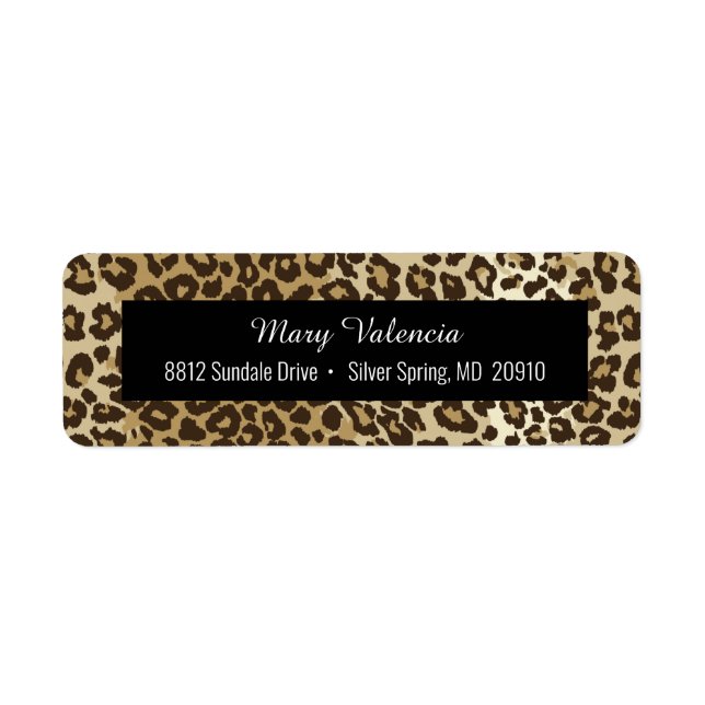 Natural Leopard Print  Label (Front)