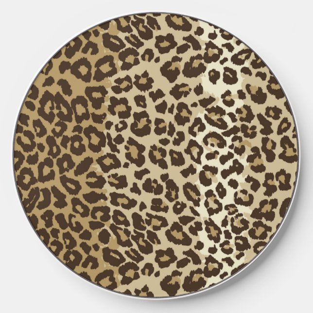 Natural Leopard Print Wireless Charger (Front)