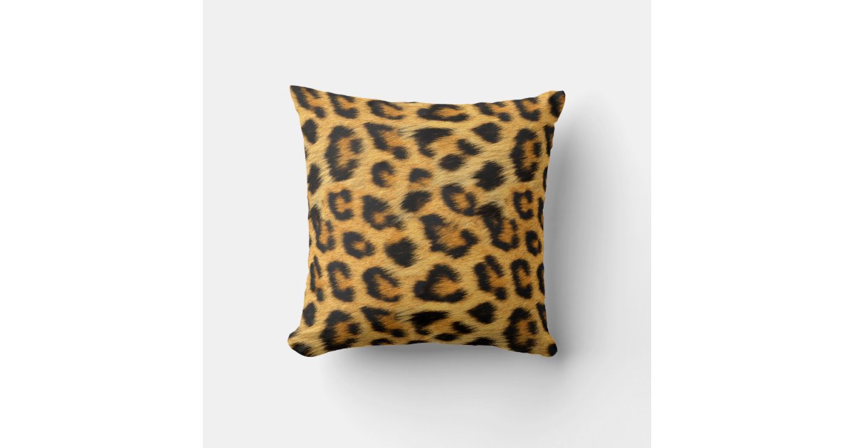 Natural Leopard Texture Print Pillow | Zazzle