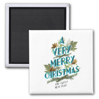 Natural Letters Christmas Tree Magnet by KeyholeDesign at Zazzle