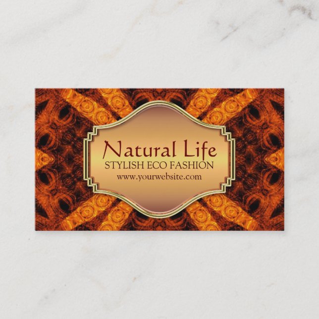 Natural Life Eco Fashion Design Business Card (Front)