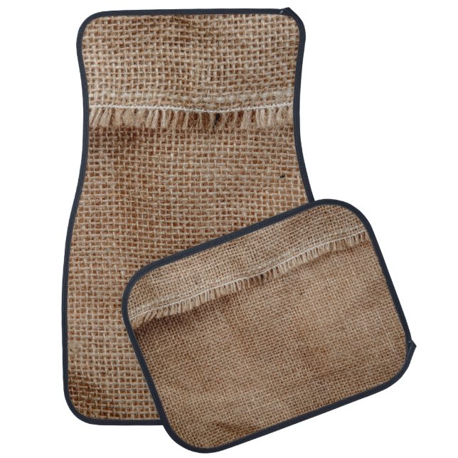 Natural line texture backgroundcoffee, sack, abstr car floor mat (Set)
