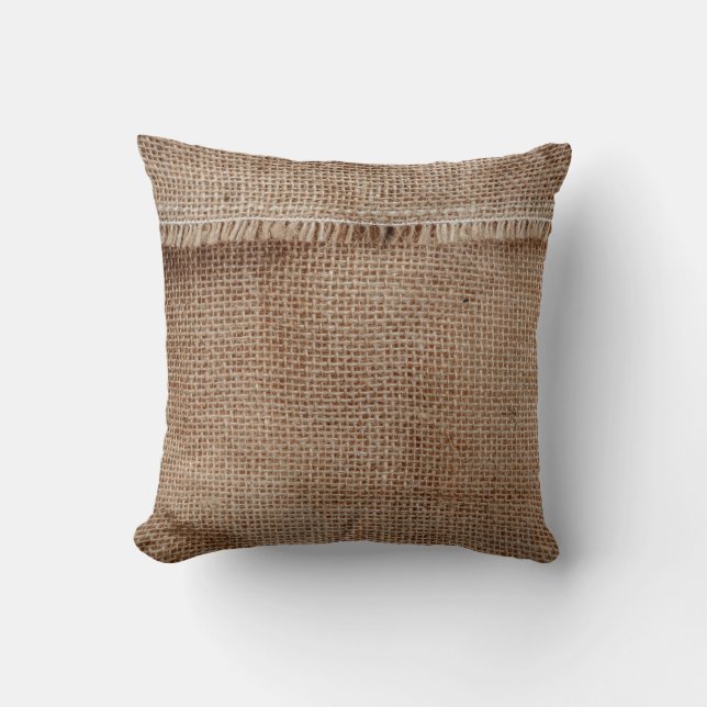 Natural line texture backgroundcoffee, sack, abstr throw pillow (Front)