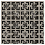 Natural Linen Adinkra-Kufic Tapestry Fabric