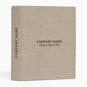 Natural Linen Burlap Fabric Look  Mini Binder
