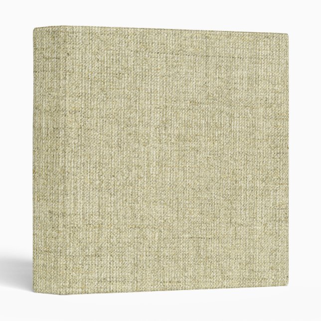 Natural Linen Canvas Texture 3 Ring Binder (Front/Spine)