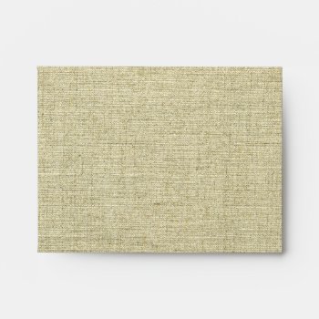 Natural Linen Canvas Texture Envelope by Hakonart at Zazzle