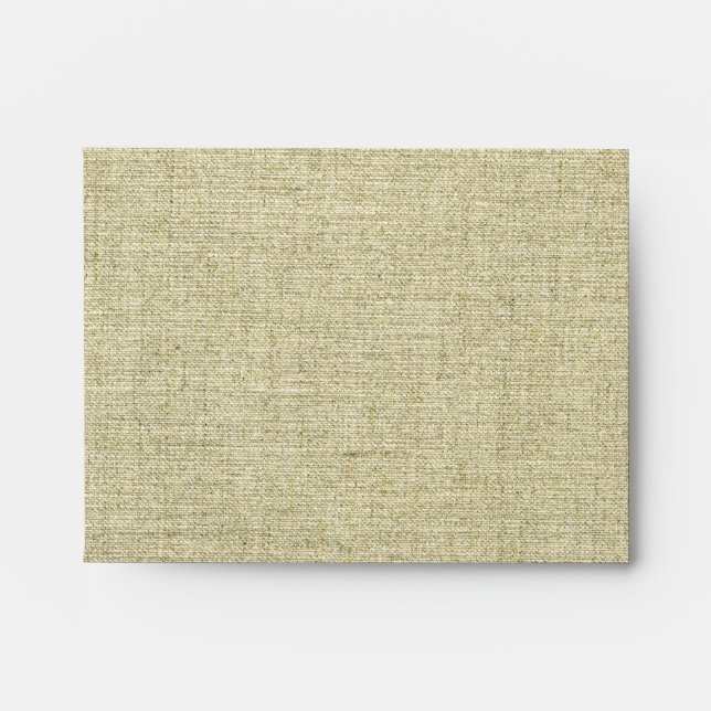 Natural Linen Canvas Texture Envelope (Front)