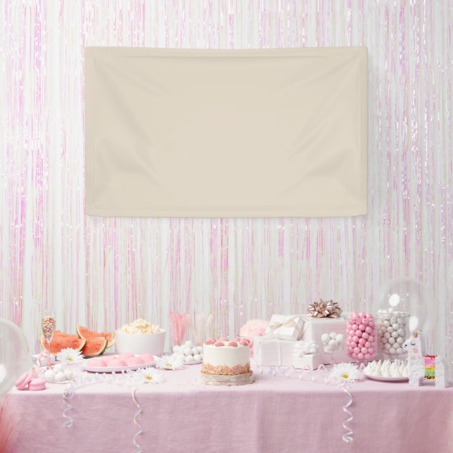 Natural Linen Solid Color Banner (Party)