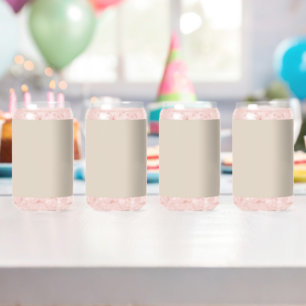 Natural Linen Solid Color Can Glass