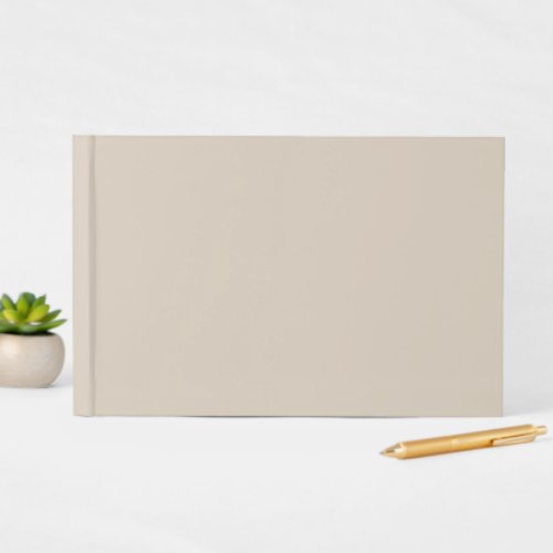 Natural Linen Solid Color Guest Book