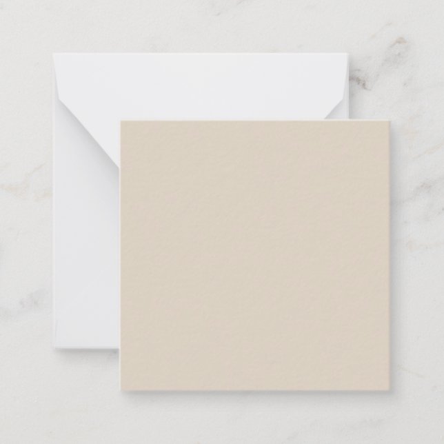 Natural Linen Solid Color Note Card (Front)