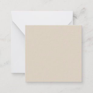 Natural Linen Solid Color Note Card